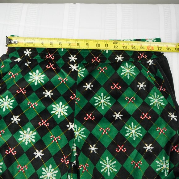 No Boundaries Pajama Set Womens 2XL Argyle Snowflake Santa Baby Fleece Holiday - Picture 7 of 11